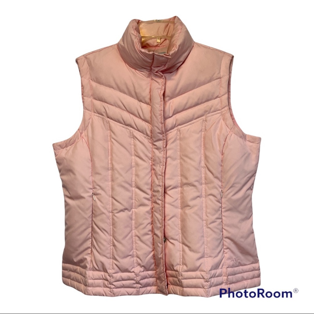 Athletic Works  down and feather vest. Pink. Large.
